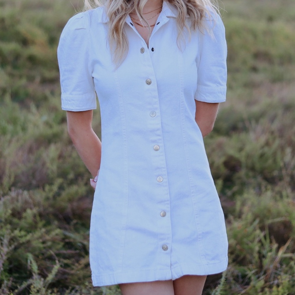 Button down jean dress